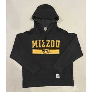 Victoria Secret Pink Mizzou Missouri Tigers Sweatshirt Hoodie‎ Small Gray Yellow